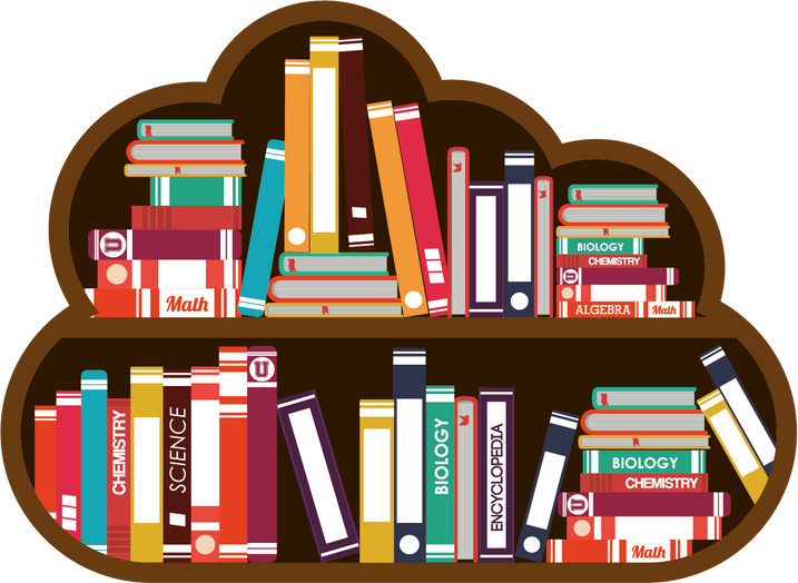 Cloud Bookcase Illustration